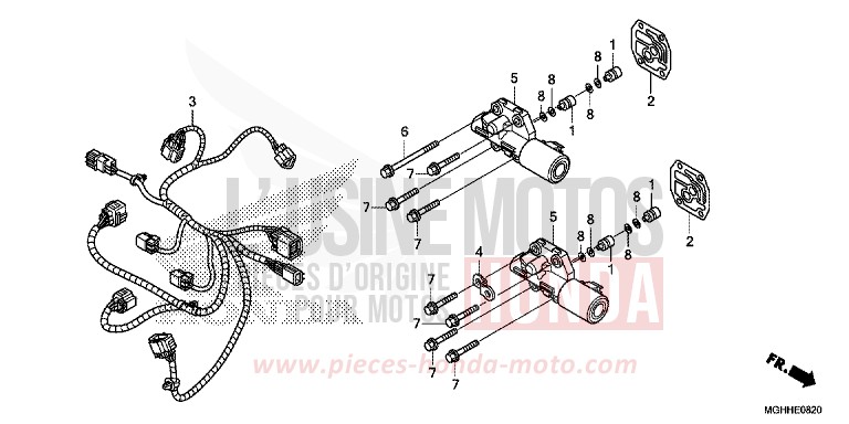 LINEAR SOLENOID for VFR1200X Dual Clutch CANDY PROMINENCE RED (R342) from 2017